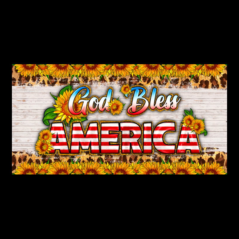 God Bless America Sunflower License Plate Premium Tee by HRA Design Shop | Teevron