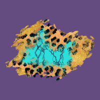 Glitter Leopard Turquoise Patch Vintage Hoodie | Teevron