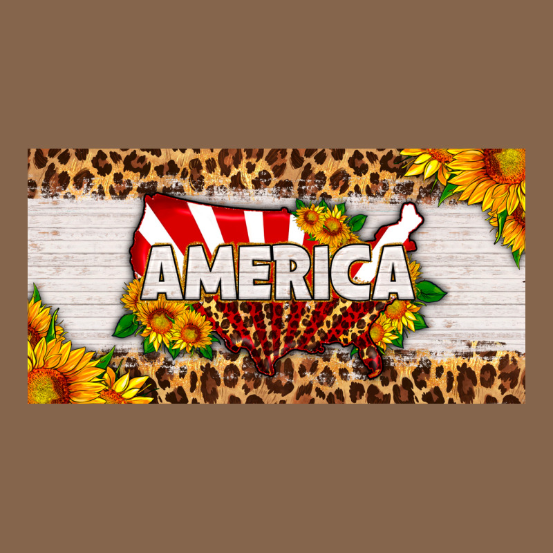 America Map Sunflower License Plate Premium Tee by HRA Design Shop | Teevron