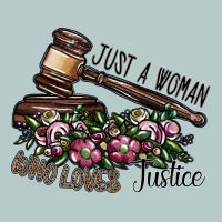 Just A Woman Who Loves Justice Heavy Core Tee | Teevron