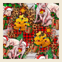 Christmas Pig  Tartan With  Hay And Christmas Ligh Premium Tee | Teevron