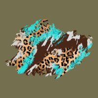 Cowhide Leopard Turquoise Patch Vintage Hoodie | Teevron