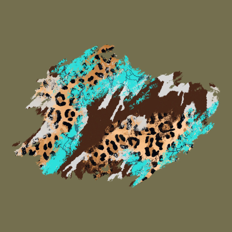 Cowhide Leopard Turquoise Patch Vintage Hoodie by AdoDesignShop | Teevron
