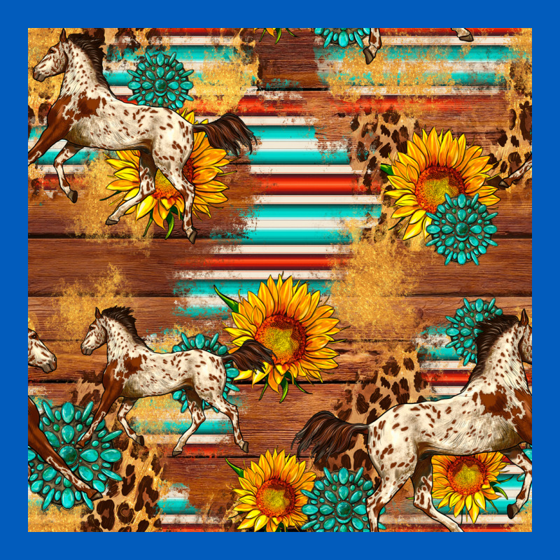 Western Horse Sunflowers Gemstone Seamless Pattern Urban Hoodie by FaDigitalArtStudio | Teevron