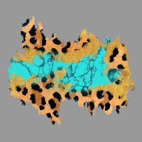 Glitter Leopard Turquoise Patch Vintage Hoodie | Teevron