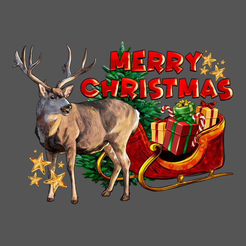 Merry Christmas Deer Zipper Hoodie by LillyAllenDesigns | Teevron