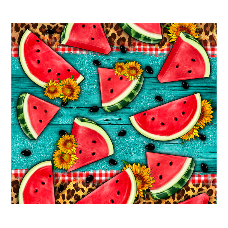 Watermelon And Sunflowers Premium Tee by HRA Design Shop | Teevron