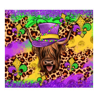 highland cow mardi gras tumbler | Teevron