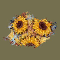 Sunflower Glitter Leather Patch Vintage Hoodie | Teevron