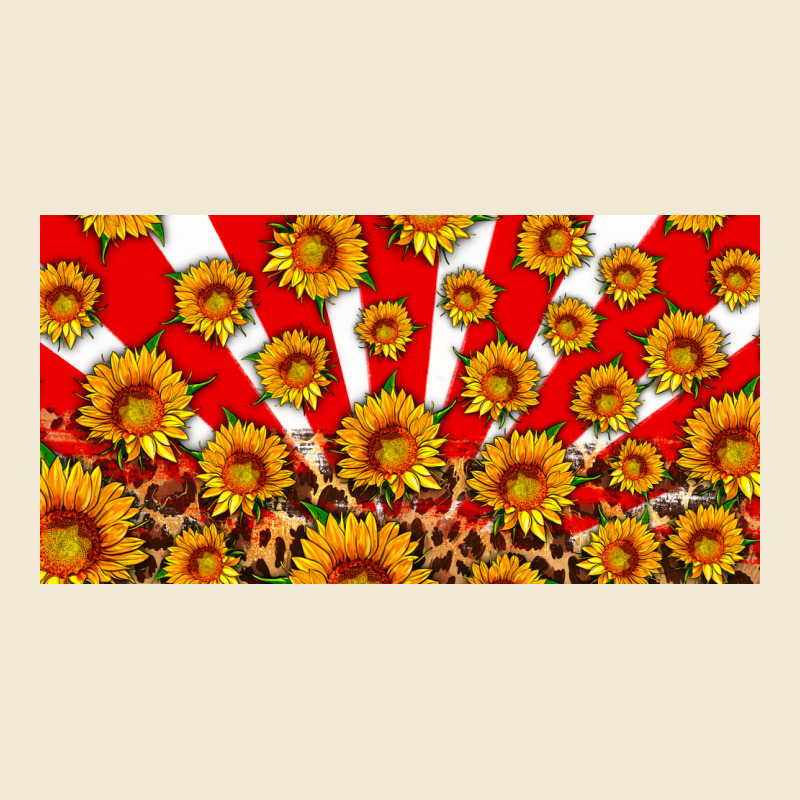 Usa Sunflowers Leopard License Plate Premium Tee by HRA Design Shop | Teevron