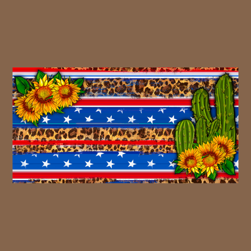Usa Sunflower And Cactus License Plate Premium Tee by HRA Design Shop | Teevron