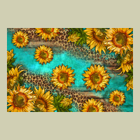 Western Sunflowers Skinny Metal Can Holder Heavy Core Tee | Teevron