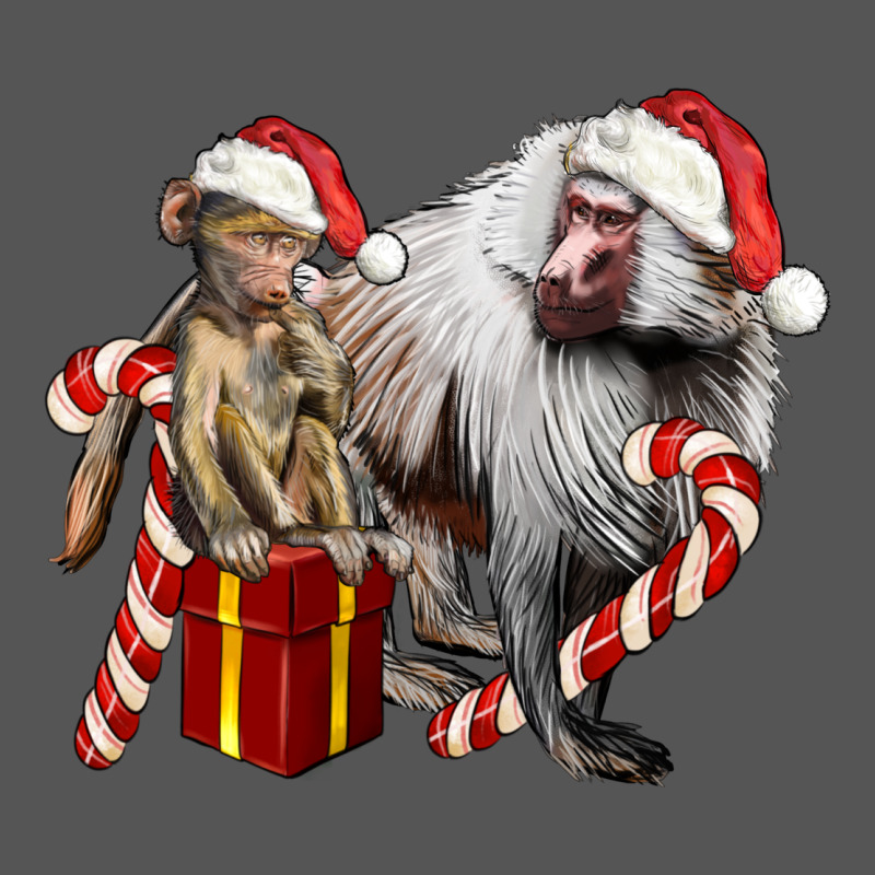 Christmas Baboon Baby And Mama Zipper Hoodie by LillyAllenDesigns | Teevron