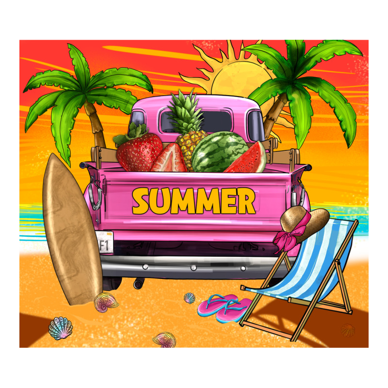 Summer Truck Premium Hoodie by TumblerDesignByShophia | Teevron