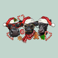 Christmas Black Angus Cows Zipper Hoodie | Teevron
