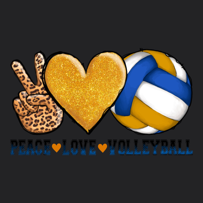 Peace Love Volleyball Vintage Tee by AdoDesignShop | Teevron