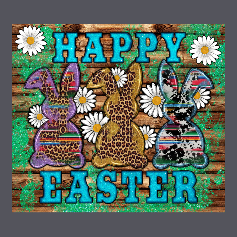 Easter Happy Easter Western Bunnies Daisies Vintage Hoodie by Artiststas | Teevron