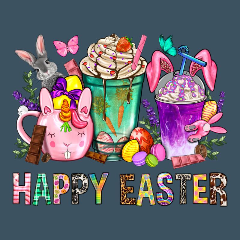 Happy Easter Coffee Cups With Bunny Urban Heavy Tee by NancyCooperArtShop | Teevron