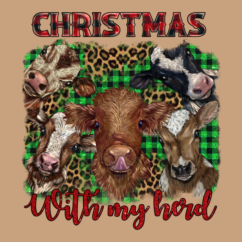 Christmas With My Herd Cows Vintage Tee by BarkalooDesign | Teevron