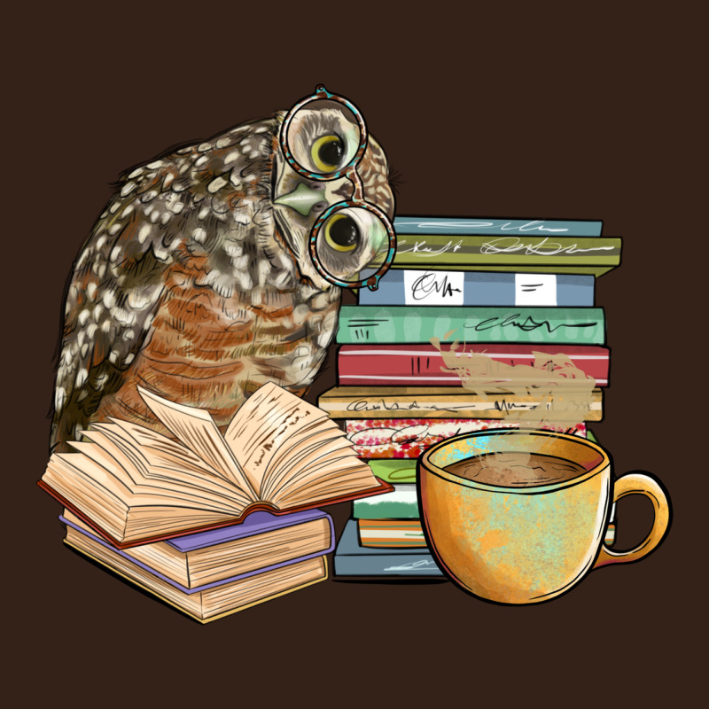 Owl And Books Heavy Core Tee by BarkalooDesign | Teevron