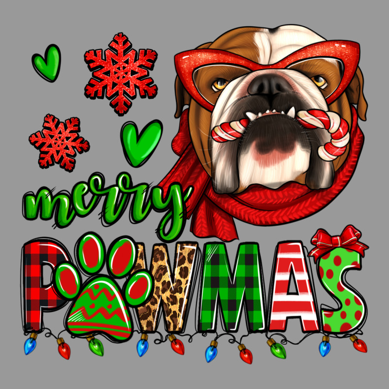 Merry Pawmas Christmas Bulldog Vintage Hoodie by Jasminsmagicworld | Teevron