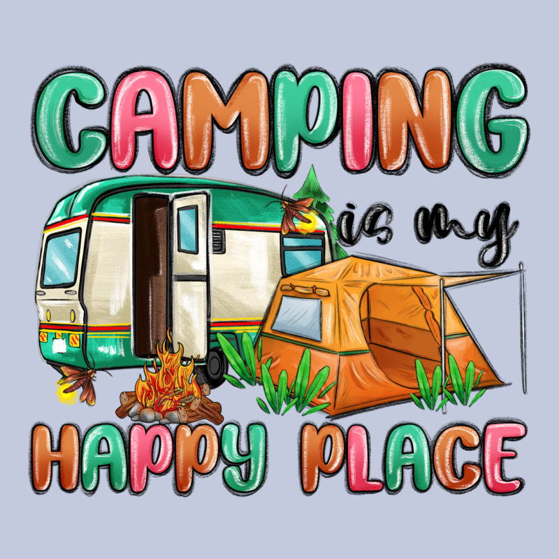 Camping Is My Happy Place Long Sleeve Tee by MaliasSmallBusiness | Teevron