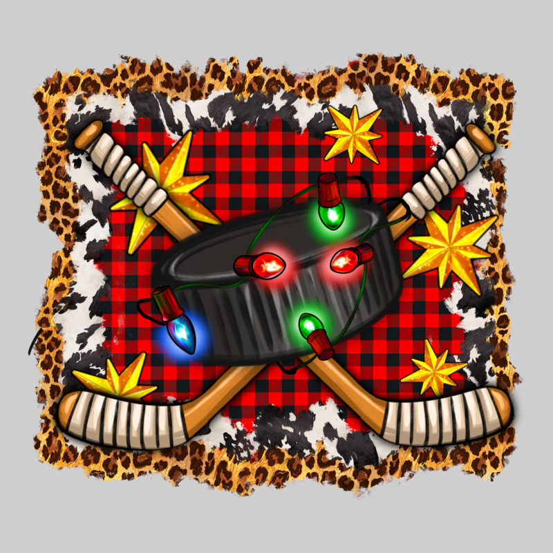Hockey Christmas With Lights And Stars Premium Tee by FaDigitalArtStudio | Teevron