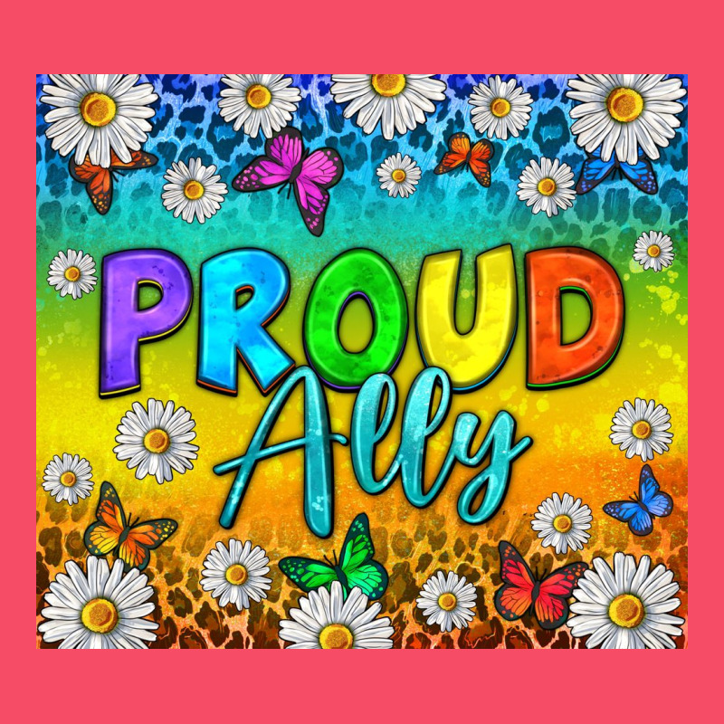 Lgbtq+ Proud Ally With Daisy Premium Sweatshirt by NancyCooperArtShop | Teevron