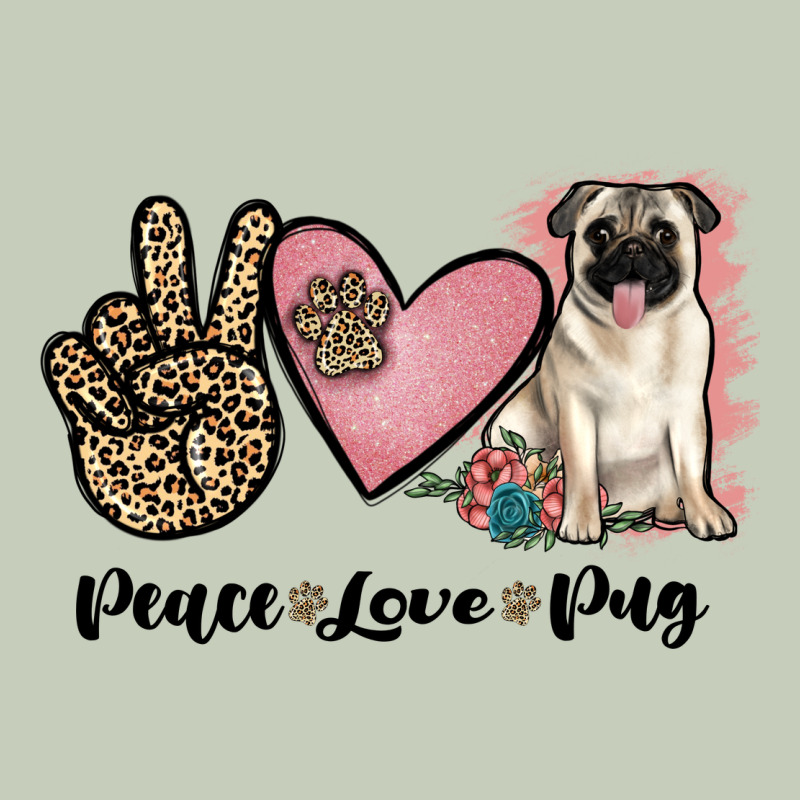 Peace Love Pug Ladies Tee by JahusDesignShop | Teevron