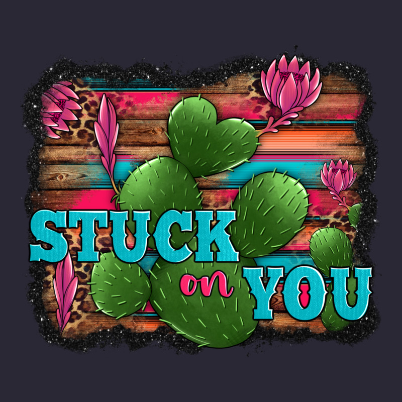 Stuck On You Heart Cactus Serape Leopard Background Vintage Tee by Jasminsmagicworld | Teevron
