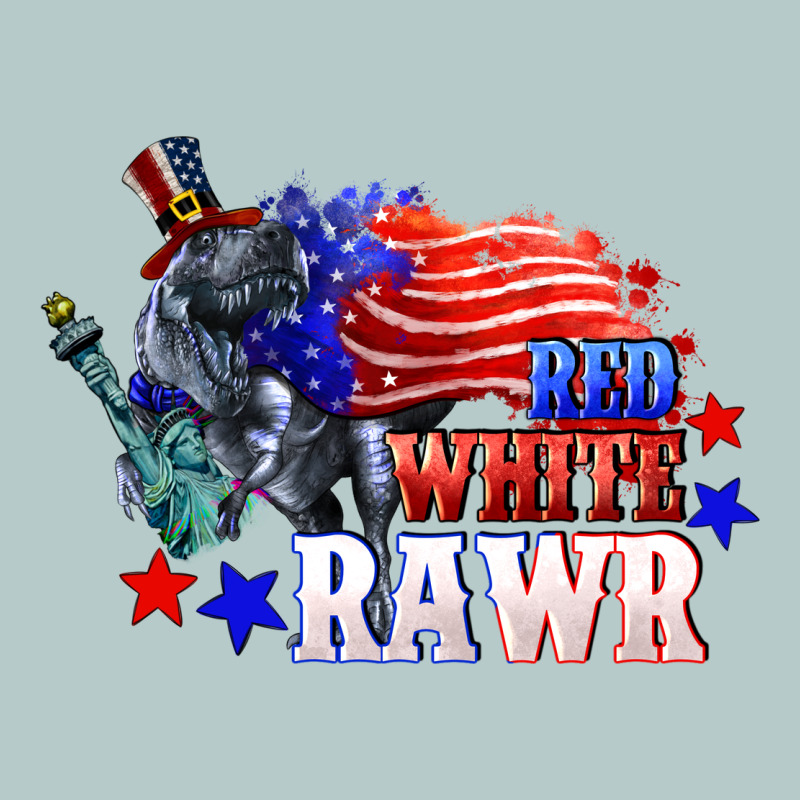 Red White Rawr 4th Of July Heavy Core Tee by CowGirlArtShop | Teevron