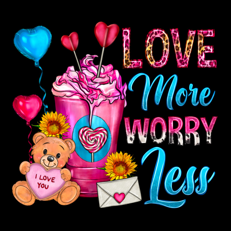 Love More Worry Less Valentines Day Cold Drink Urban Hoodie by FaDigitalArtStudio | Teevron