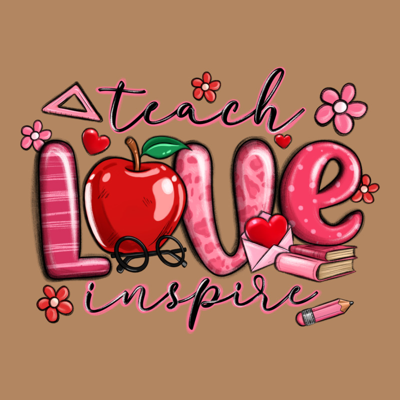 Teach Love Inspire Valentines Day Long Sleeve Tee by MaliasSmallBusiness | Teevron