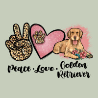 Peace Love Golden Retriever Ladies Tee | Teevron