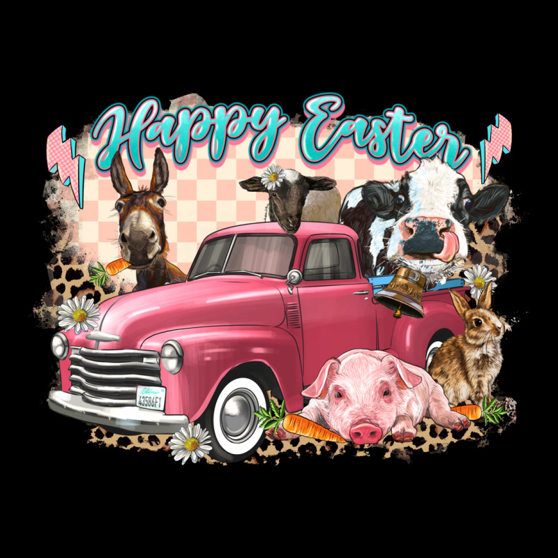 Happy Easter Truck With Easter Farm Animals Zipper Hoodie by LillyAllenDesigns | Teevron