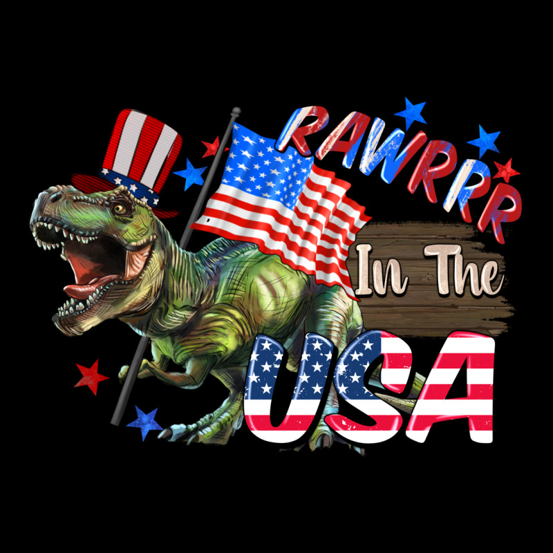 Rawrrr In The Usa 4th Of July Heavy Core Tee by CowGirlArtShop | Teevron