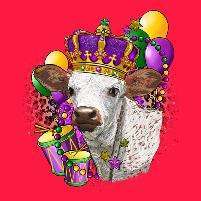 Mardi Gras Longhorn Calf Zipper Hoodie by LillyAllenDesigns | Teevron