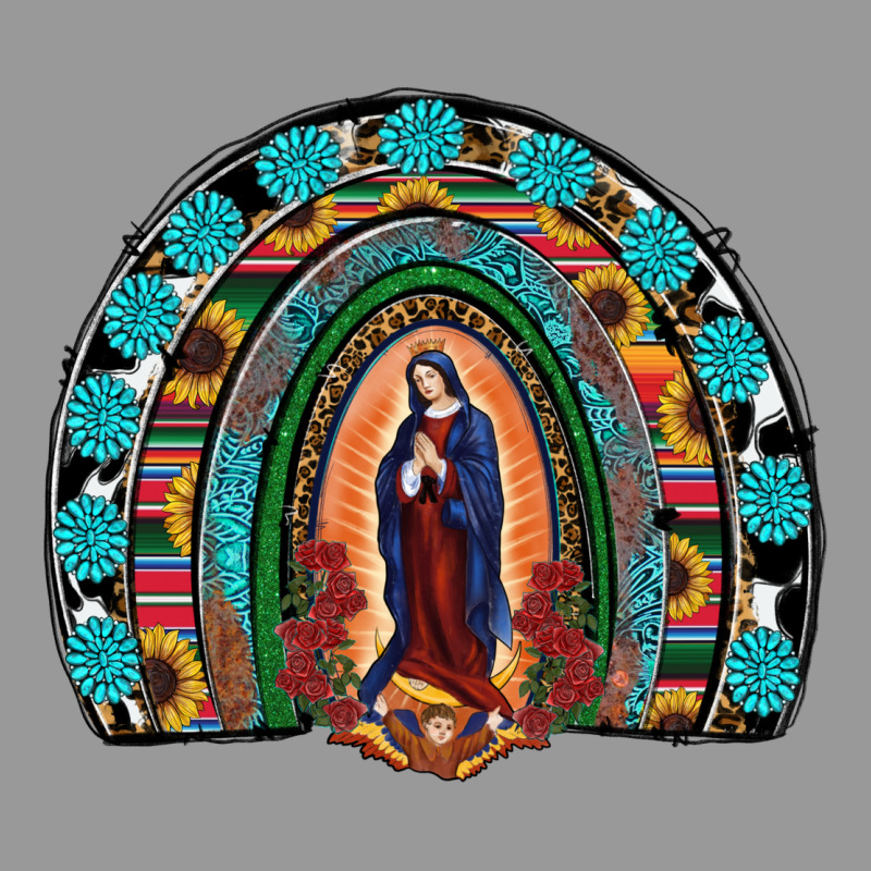 Lady Of Guadalupe Rainbow Vintage Hoodie by RanaPortraitStore | Teevron