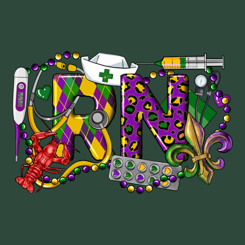 Rn Registered Nurse Mardi Gras Zipper Hoodie by LillyAllenDesigns | Teevron