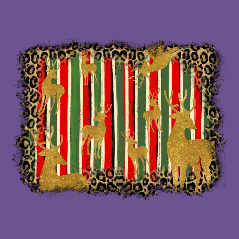 Christmas Reindeers Leopard Background Vintage Tee by BarkalooDesign | Teevron