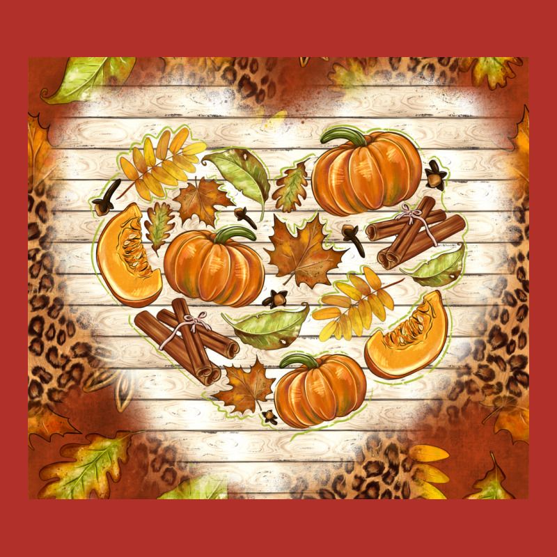 Fall Heart With Leopard Premium Hoodie by TumblerDesignByShophia | Teevron