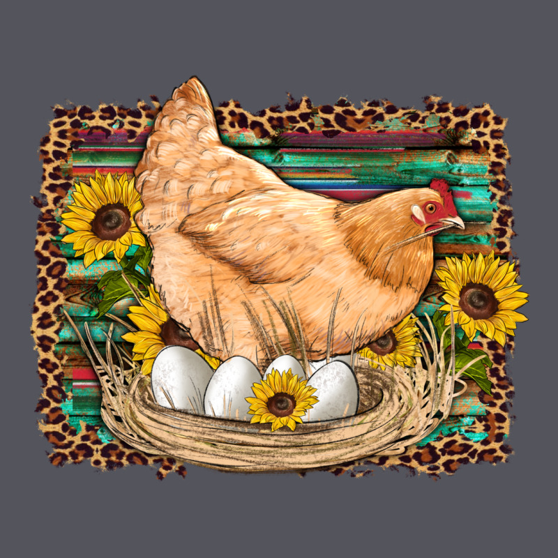 Western Farm Chicken Coop Animals Eggs Sunflowers Leopard Serape Woode Vintage Hoodie by Artiststas | Teevron