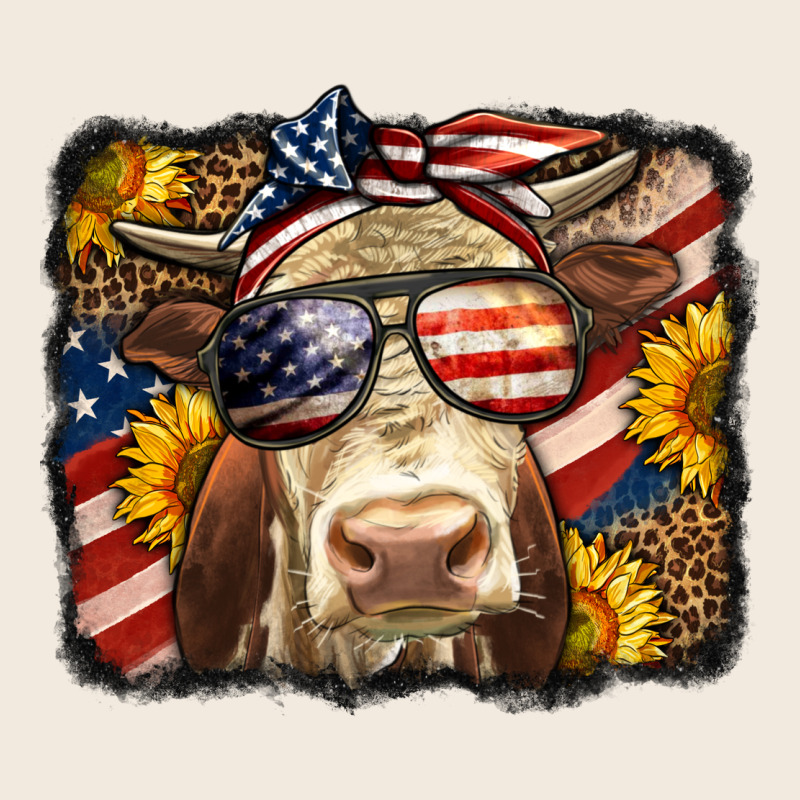 Western 4th Of July Cow Background Zipper Hoodie by LillyAllenDesigns | Teevron