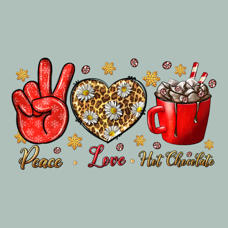 Peace Love Hot Chocolate Heavyweight Hoodie by NancyCooperArtShop | Teevron