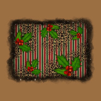Christmas Plaid Leopard Mistletoe Background Vintage Tee | Teevron