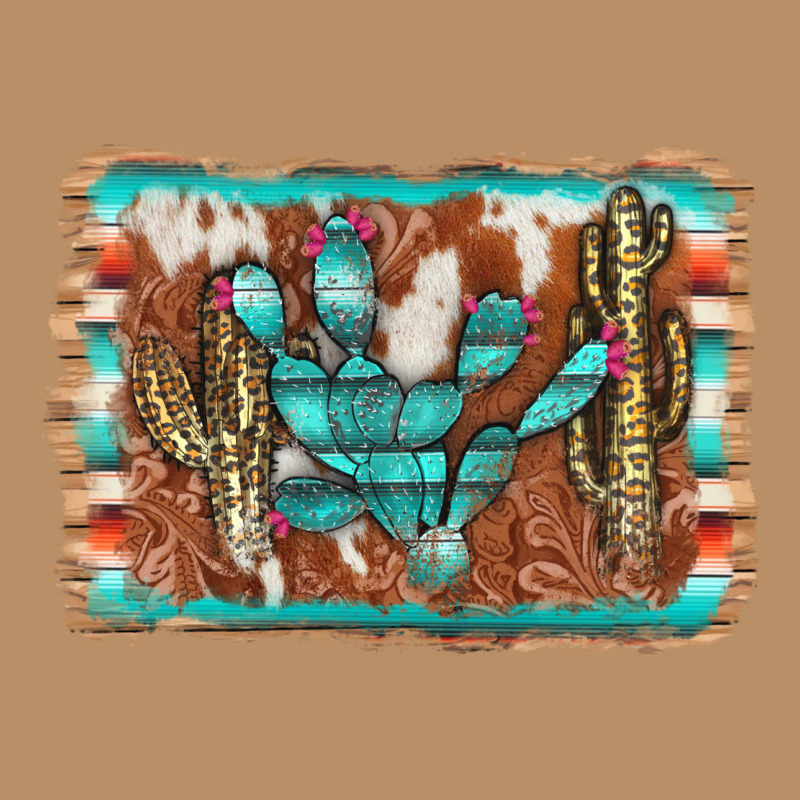 Cactus Cowhide Serape Vintage Hoodie by AdoDesignShop | Teevron