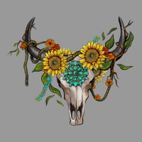 Boho Bullskull With Sunflower And Gemstone Vintage Hoodie | Teevron