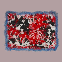 Bandana Cowhide Denim Background Vintage Hoodie | Teevron