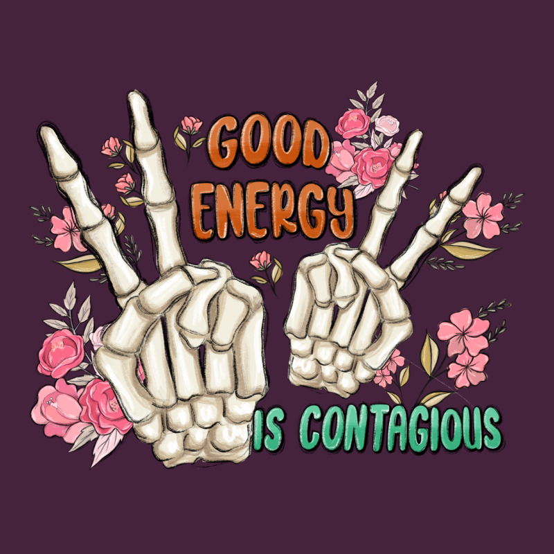 Good Energy Is Contagious Long Sleeve Tee by MaliasSmallBusiness | Teevron
