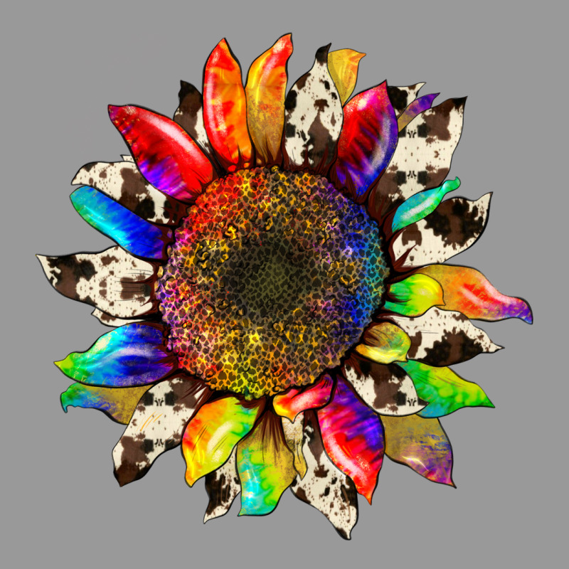 Tie Dye Sunflower With Cowhide Vintage Hoodie by Artiststas | Teevron
